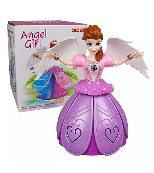 Princess Music Dancing Doll and Rotating Angel Girl Flashing Lights with Music